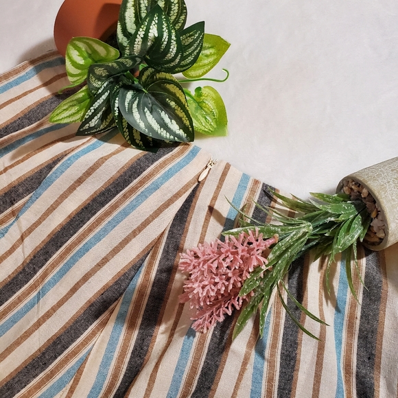 Tie Front Straight Leg Striped Pants - Picture 8 of 8